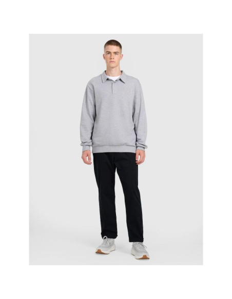 Bluza dresowa regular z kołnierzykiem męska 4f 4fraw25tswsm2546-27m
