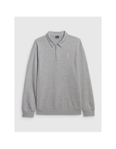 Bluza dresowa regular z kołnierzykiem męska 4f 4fraw25tswsm2546-27m