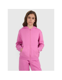 Bluza dresowa rozpinana z kapturem dziewczęca 4f 4fjraw25tswsf2466-54s