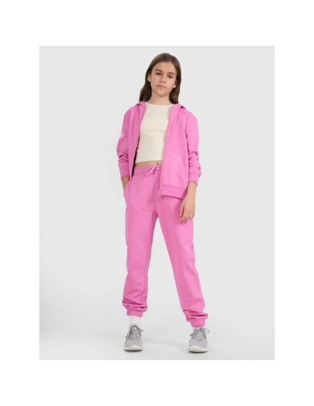 Bluza dresowa rozpinana z kapturem dziewczęca 4f 4fjraw25tswsf2466-54s