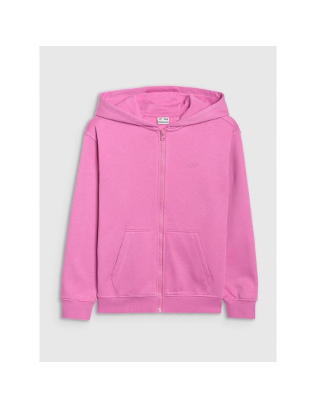 Bluza dresowa rozpinana z kapturem dziewczęca 4f 4fjraw25tswsf2466-54s