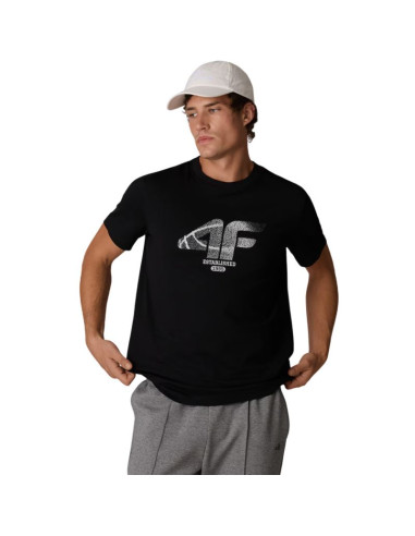 Koszulka męska 4f m3558 głęboka czerń 4fwaw26ttshm3558 20s