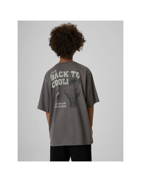 T-shirt loose z nadrukiem chłopięcy 4f 4fjraw26ttshm4529-25s