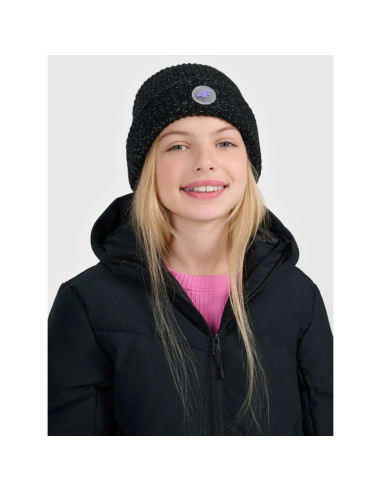 Czapka beanie odblaskowa dziewczęca 4f 4fjraw25acapf0750-20s