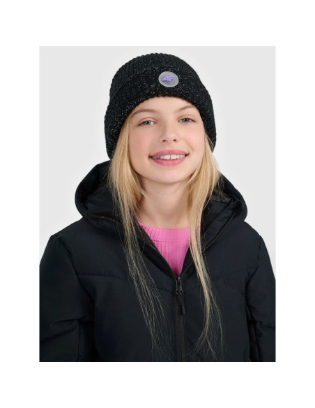 Czapka beanie odblaskowa dziewczęca 4f 4fjraw25acapf0750-20s