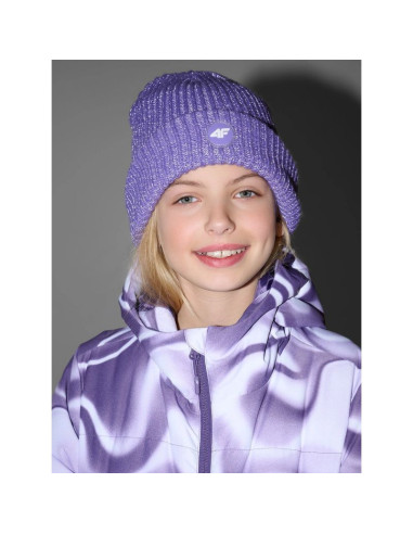 Czapka beanie odblaskowa dziewczęca 4f 4fjraw25acapf0750-51s