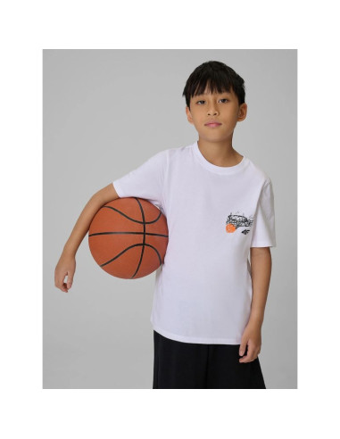 T-shirt regular z nadrukiem chłopięcy 4f 4fjraw26ttshm4343-10s