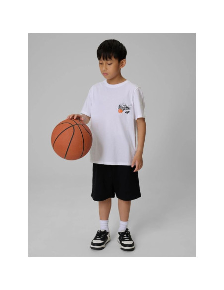 T-shirt regular z nadrukiem chłopięcy 4f 4fjraw26ttshm4343-10s