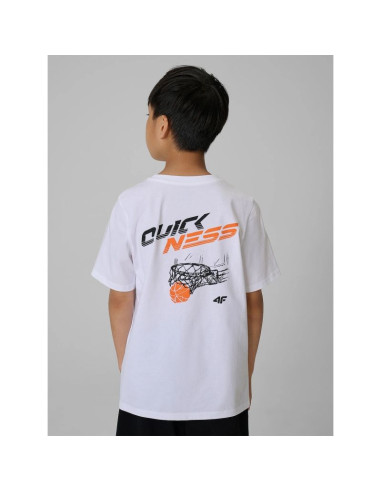 T-shirt regular z nadrukiem chłopięcy 4f 4fjraw26ttshm4343-10s