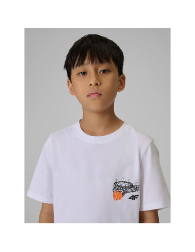 T-shirt regular z nadrukiem chłopięcy 4f 4fjraw26ttshm4343-10s