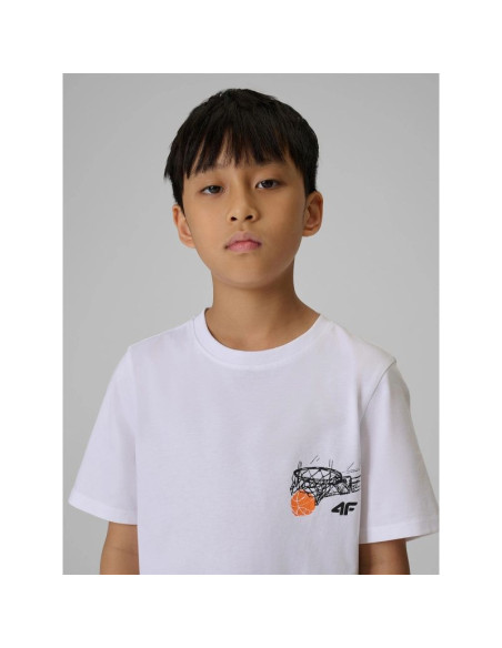 T-shirt regular z nadrukiem chłopięcy 4f 4fjraw26ttshm4343-10s