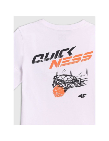 T-shirt regular z nadrukiem chłopięcy 4f 4fjraw26ttshm4343-10s