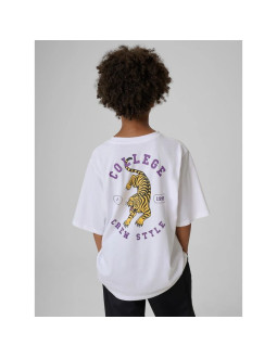 T-shirt loose z nadrukiem chłopięcy 4f 4fjraw26ttshm4527-10s 2
