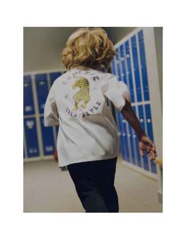 T-shirt loose z nadrukiem chłopięcy 4f 4fjraw26ttshm4527-10s
