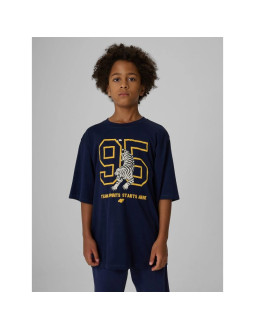 T-shirt loose z nadrukiem chłopięcy 4f 4fjraw26ttshm4528-31s