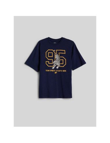 T-shirt loose z nadrukiem chłopięcy 4f 4fjraw26ttshm4528-31s