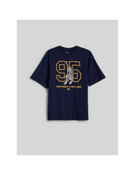T-shirt loose z nadrukiem chłopięcy 4f 4fjraw26ttshm4528-31s