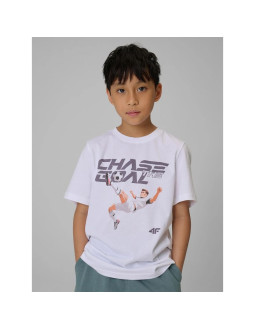 T-shirt regular z nadrukiem chłopięcy 4f 4fjraw26ttshm4629-10s