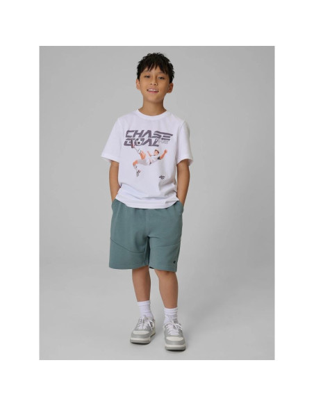 T-shirt regular z nadrukiem chłopięcy 4f 4fjraw26ttshm4629-10s
