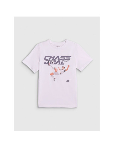 T-shirt regular z nadrukiem chłopięcy 4f 4fjraw26ttshm4629-10s