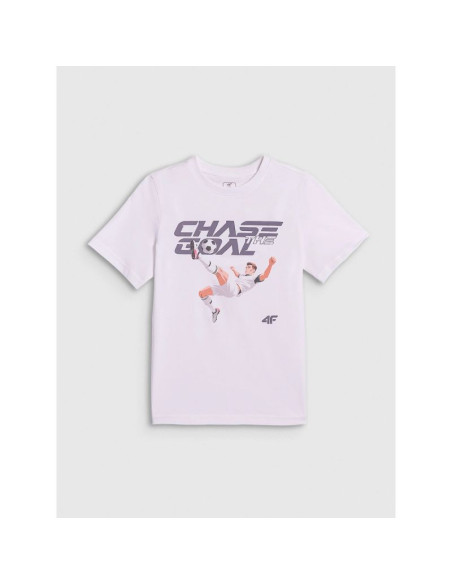 T-shirt regular z nadrukiem chłopięcy 4f 4fjraw26ttshm4629-10s