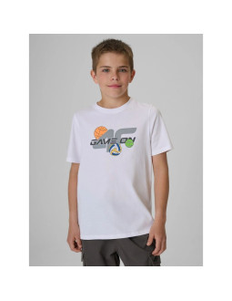 T-shirt regular z nadrukiem chłopięcy 4f 4fjraw26ttshm4346-10s