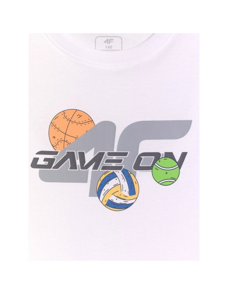 T-shirt regular z nadrukiem chłopięcy 4f 4fjraw26ttshm4346-10s