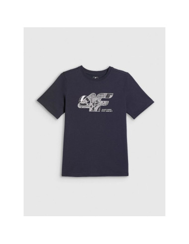 T-shirt regular z nadrukiem chłopięcy 4f 4fjraw26ttshm4349-22s