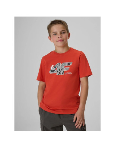 T-shirt regular z nadrukiem chłopięcy 4f 4fjraw26ttshm4349-062s