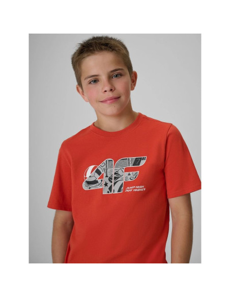 T-shirt regular z nadrukiem chłopięcy 4f 4fjraw26ttshm4349-062s