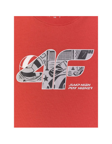 T-shirt regular z nadrukiem chłopięcy 4f 4fjraw26ttshm4349-062s