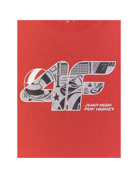 T-shirt regular z nadrukiem chłopięcy 4f 4fjraw26ttshm4349-062s