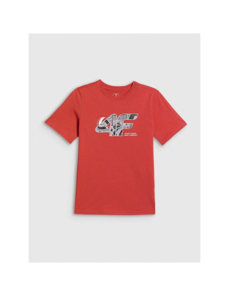 T-shirt regular z nadrukiem chłopięcy 4f 4fjraw26ttshm4349-062s