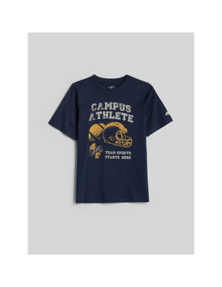T-shirt regular z nadrukiem chłopięcy 4f 4fjraw26ttshm4526-31s