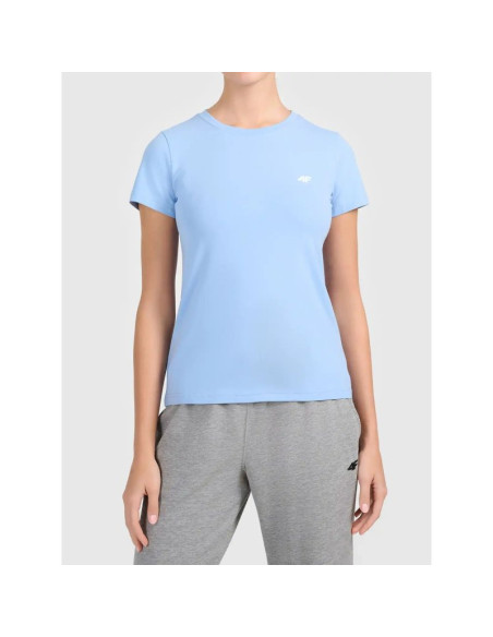 T-shirt slim bawełniany damski 4f 4fwaw26ttshf3500-32s