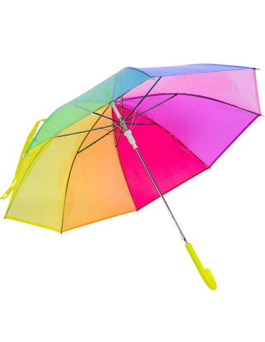 Parasol transparentny 98cm półautomat rainbonw