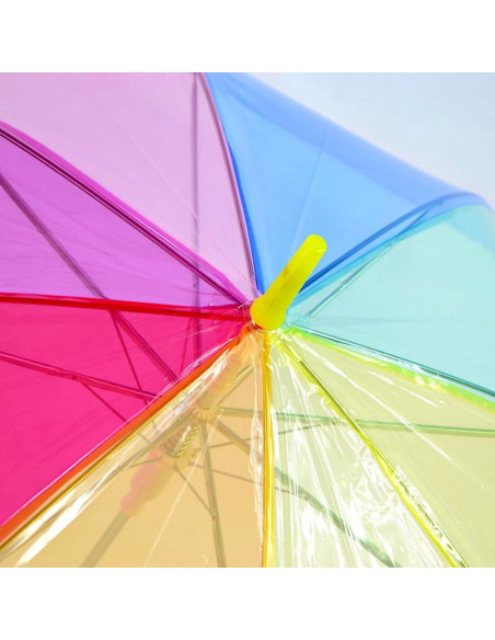 Parasol transparentny 98cm półautomat rainbonw