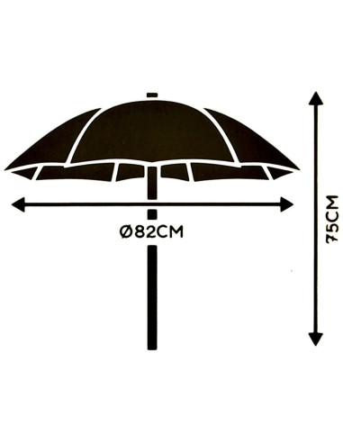 Parasol transparentny 98cm półautomat rainbonw