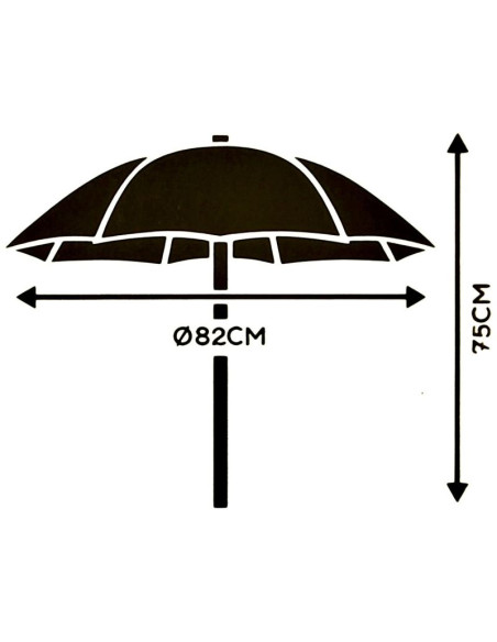 Parasol transparentny 98cm półautomat rainbonw