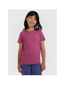 T-shirt regular gładki dziewczęcy 4f 4fjraw25ttshf3233-50s