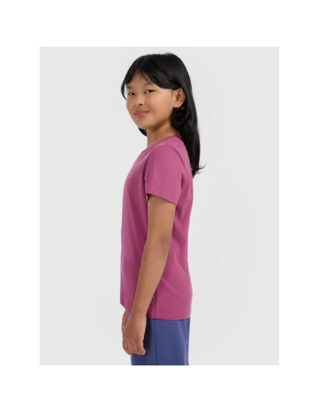 T-shirt regular gładki dziewczęcy 4f 4fjraw25ttshf3233-50s