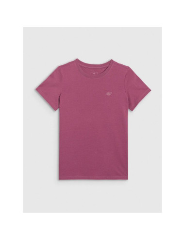 T-shirt regular gładki dziewczęcy 4f 4fjraw25ttshf3233-50s