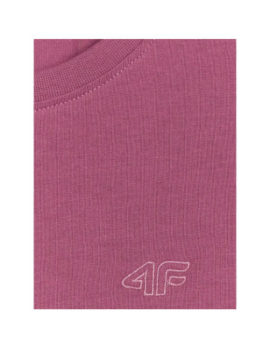 T-shirt regular gładki dziewczęcy 4f 4fjraw25ttshf3233-50s