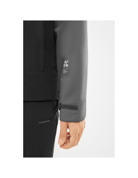 Kurtka męska hardshell z bluzą primaloft viking ravelo 3 in 1 man czarno szara   l