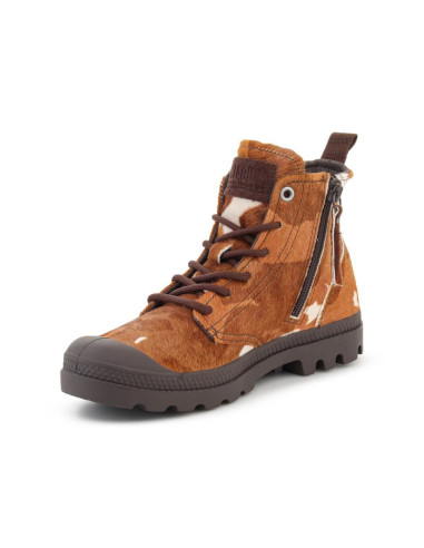 Palladium pampa hi zip pony cow print 95983-911