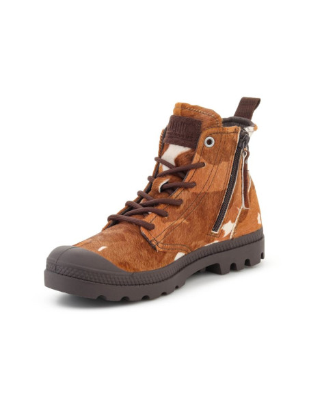 Palladium pampa hi zip pony cow print 95983-911