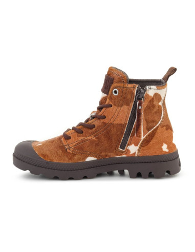 Palladium pampa hi zip pony cow print 95983-911