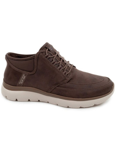 Skechers buty męskie summits siegul slip-ins ocieplane brązowe