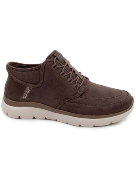Skechers buty męskie summits siegul slip-ins ocieplane brązowe