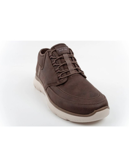 Skechers buty męskie summits siegul slip-ins ocieplane brązowe